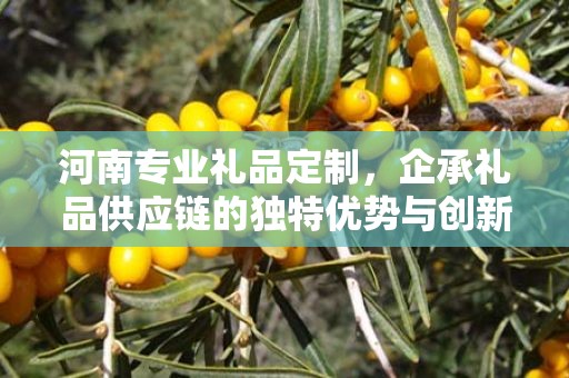 河南专业礼品定制，企承礼品供应链的独特优势与创新服务