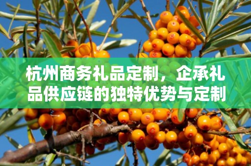杭州商务礼品定制，企承礼品供应链的独特优势与定制体验